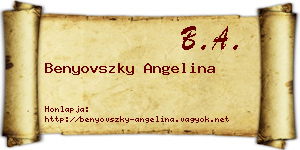 Benyovszky Angelina névjegykártya